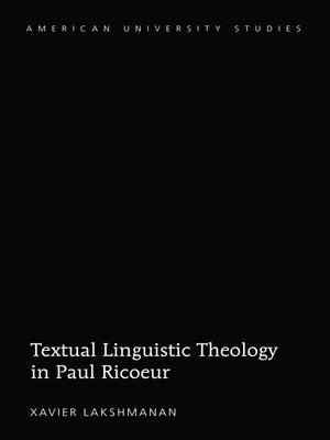 cover image of Textual Linguistic Theology in Paul Ricœur